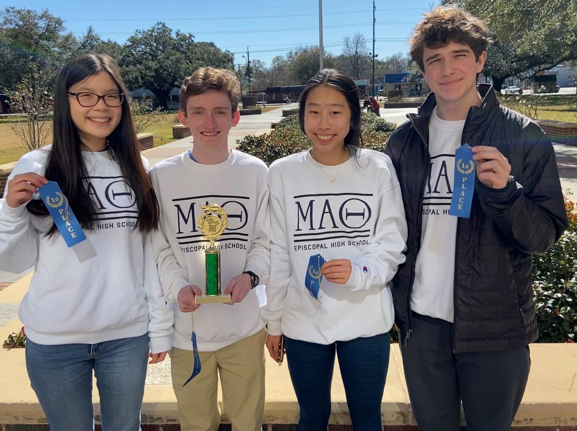 Mu Alpha Theta celebrates success at the Baton Rouge High tournament.
